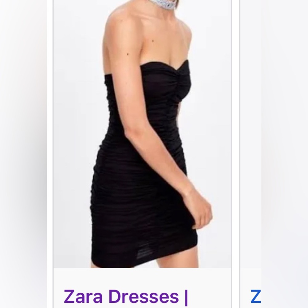 Zara scrunch dress size small in black